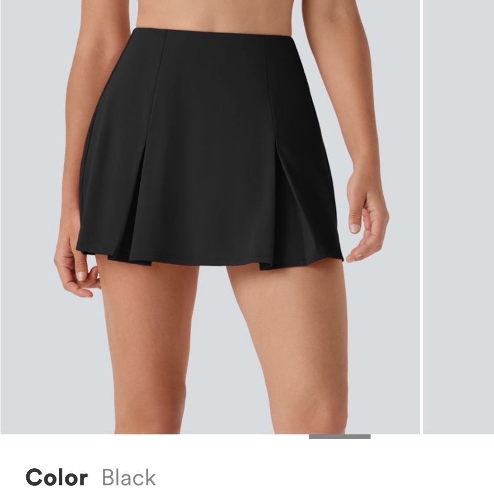 HALARA Black Bow-Accent Skort - Picture 4 of 10